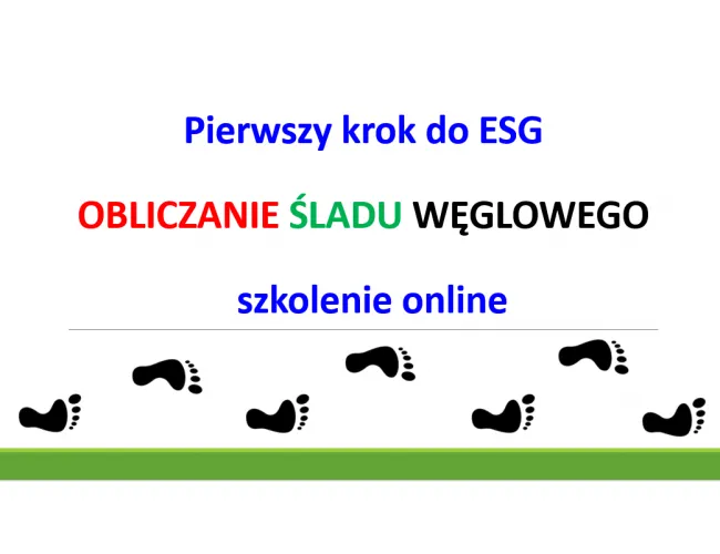 Pierwszy krok do ESG - OBLICZANIE ŚLADU WĘGLOWEGO - szkolenie online