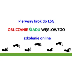 Pierwszy krok do ESG - OBLICZANIE ŚLADU WĘGLOWEGO - szkolenie online